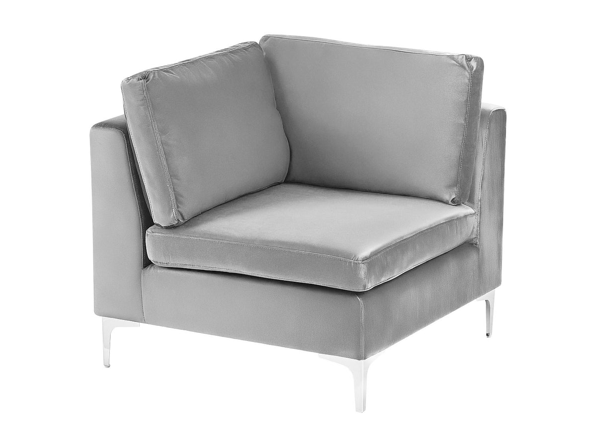 Canapé modulable 3 places gris velours