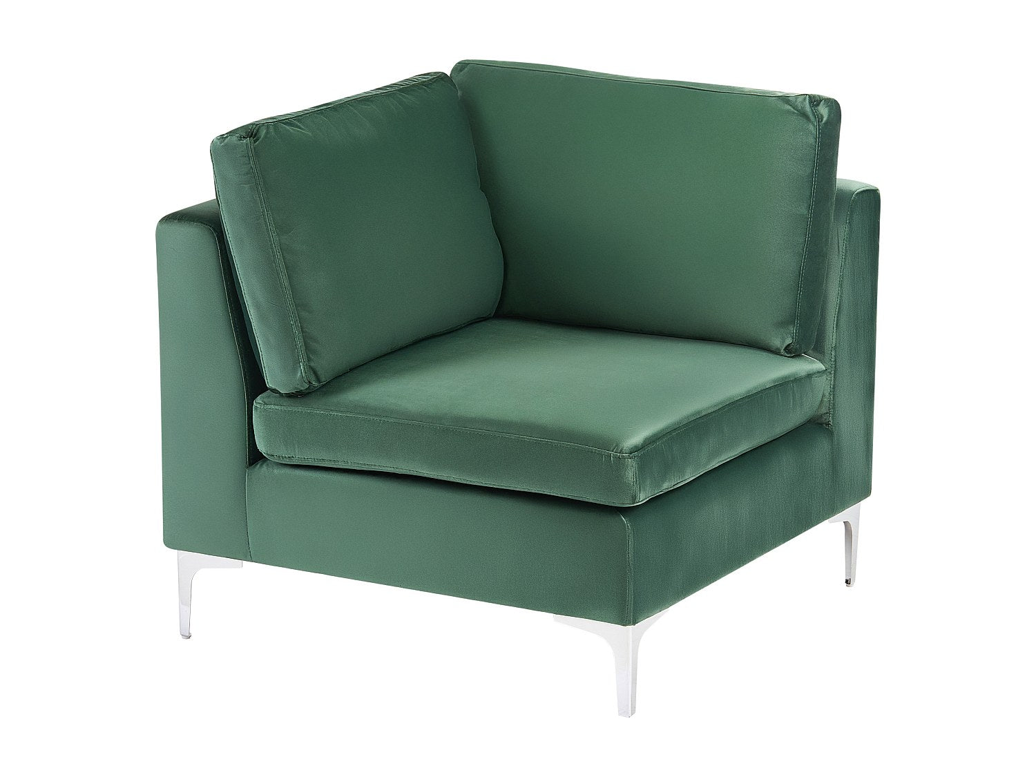 Angle pour canapé modulable 4 places vert tissu
