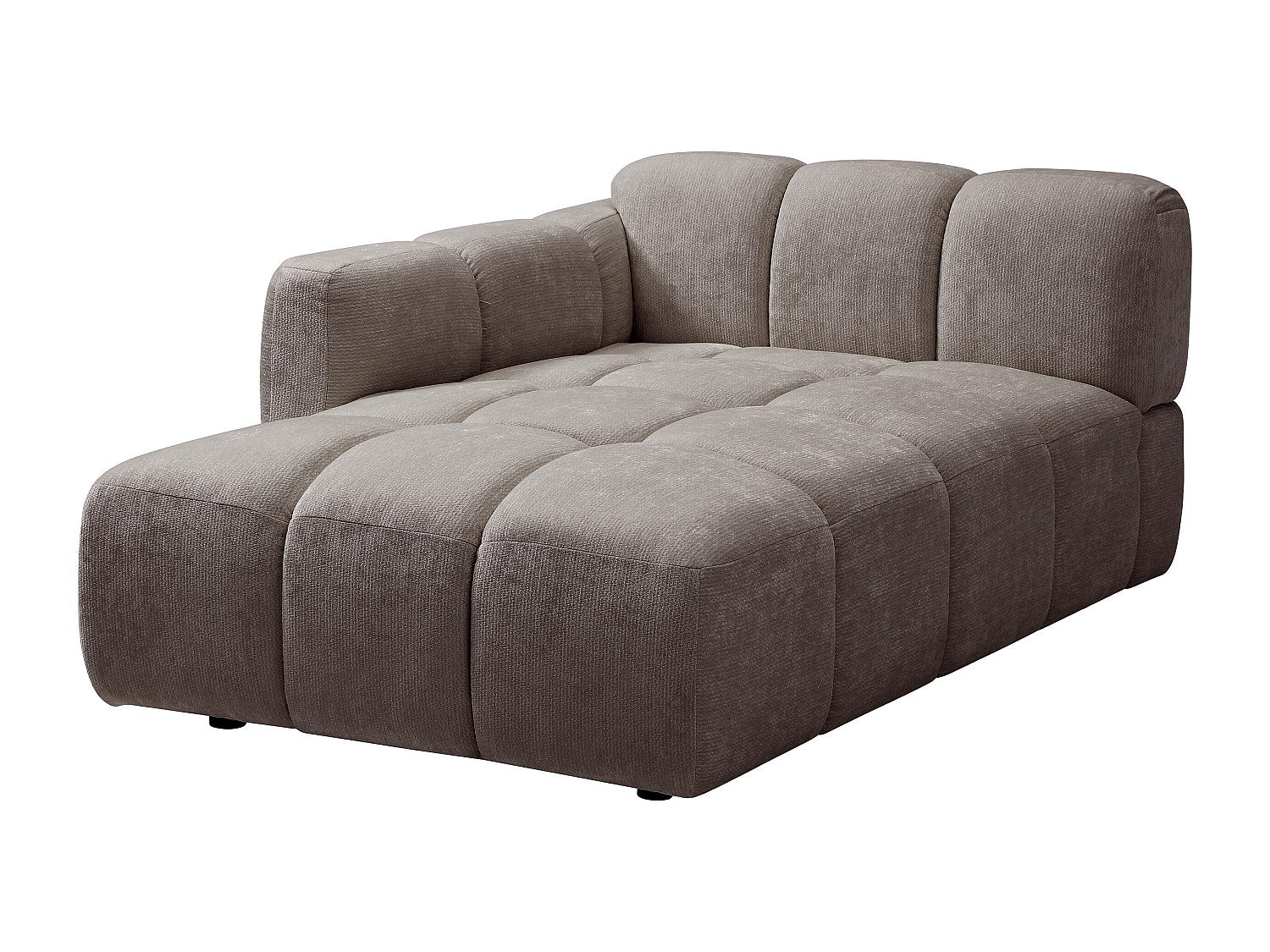 Canapé modulable panoramique taupe tissu