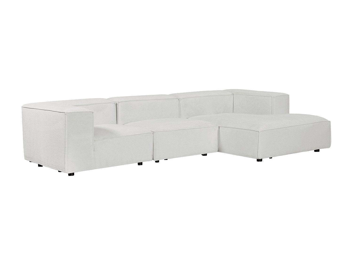 Angle pour canapé modulable beige velours