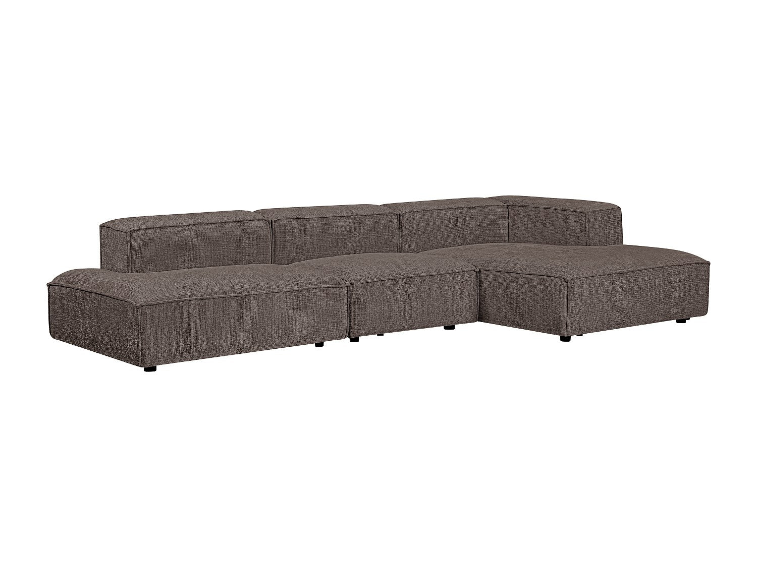 Canapé modulable taupe tissu