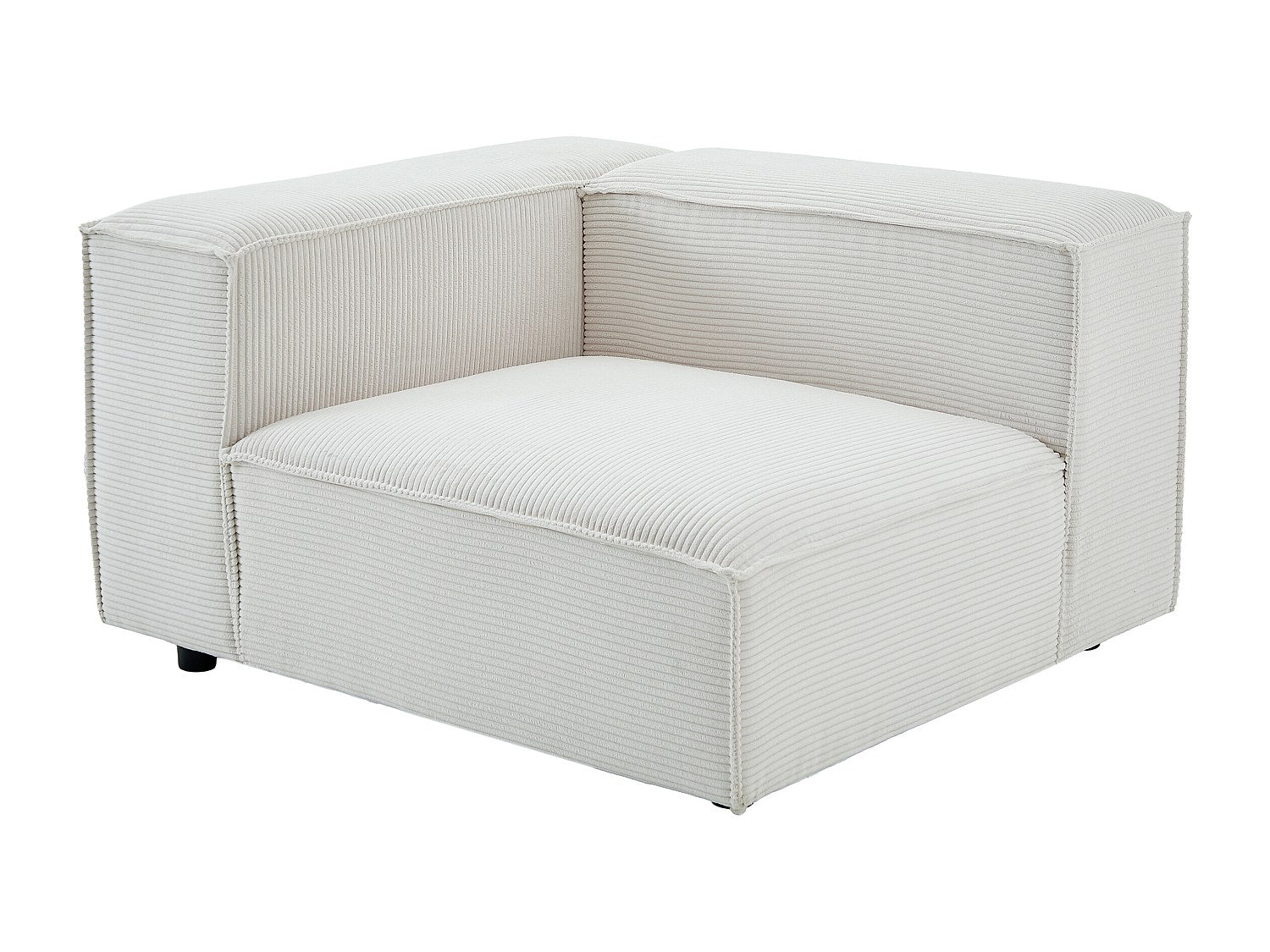 Angle pour canapé modulable beige velours