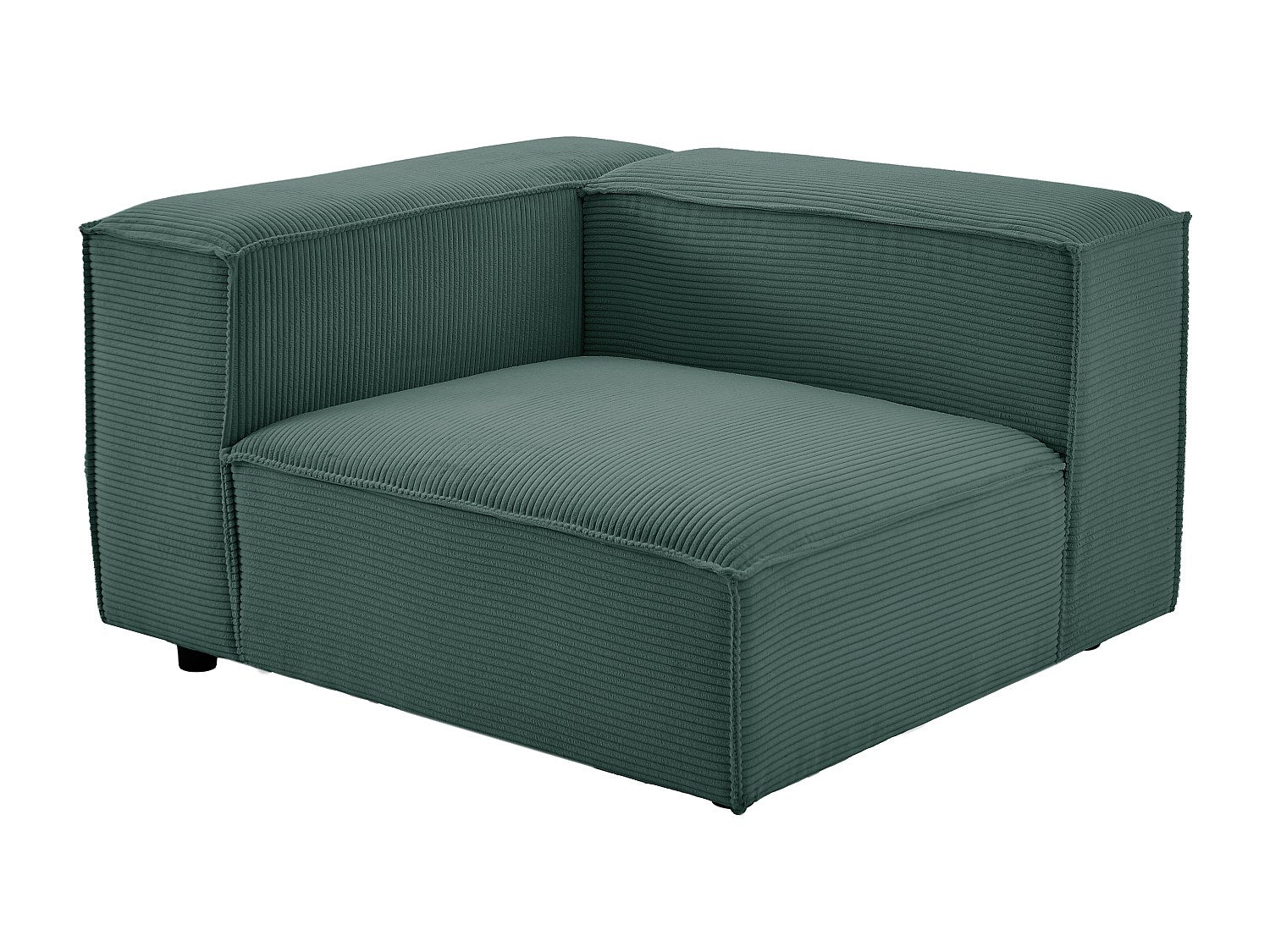 Angle pour canapé modulable vert velours