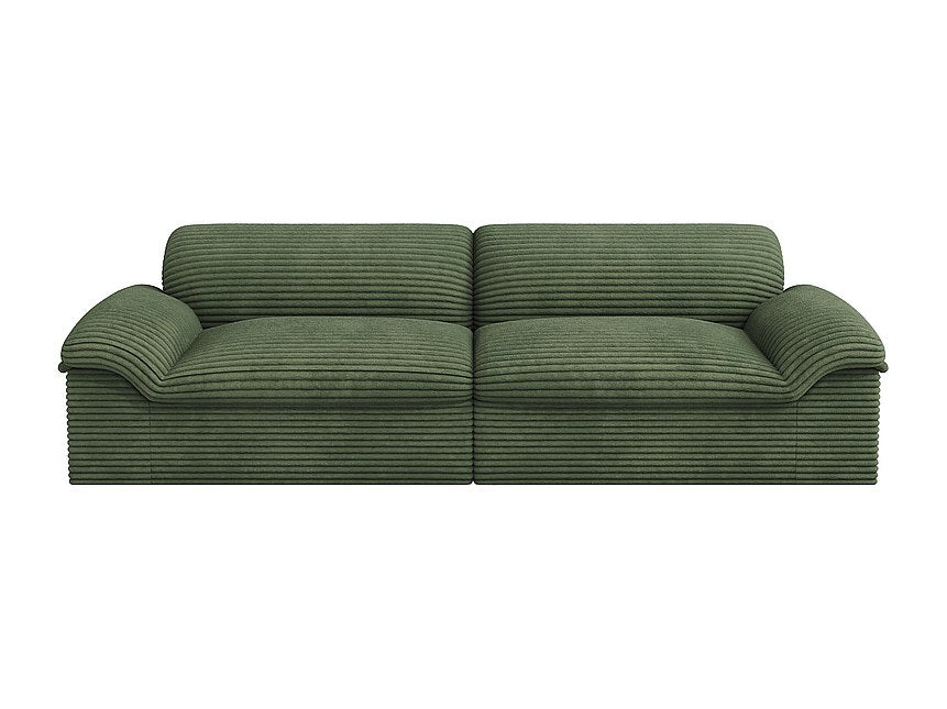 Canapé modulable 4 places vert velours