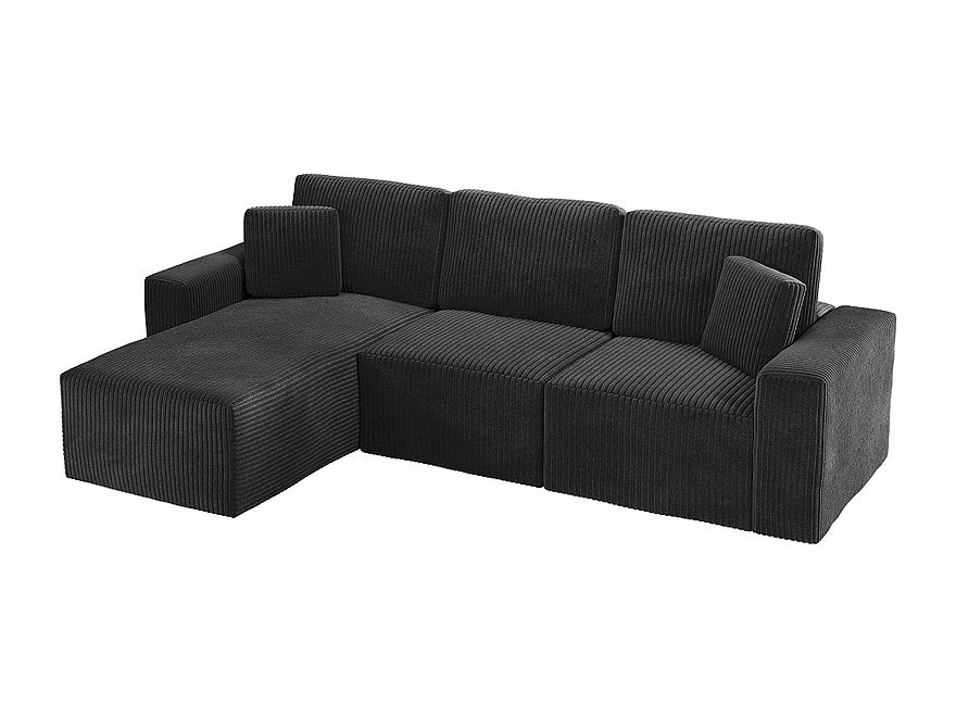 Méridienne pour canapé modulable 3 places noir velours