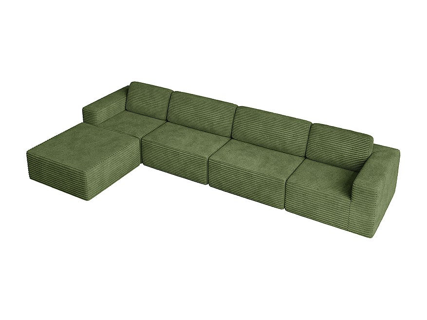 Pouf pour canapé modulable 4 places vert velours