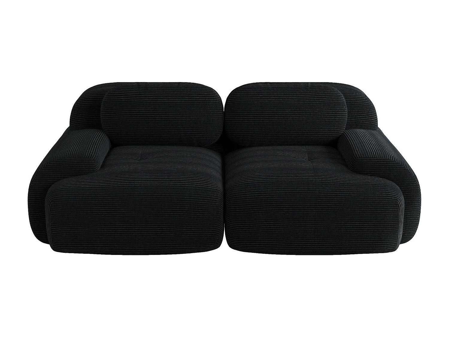 Canapé modulable noir velours