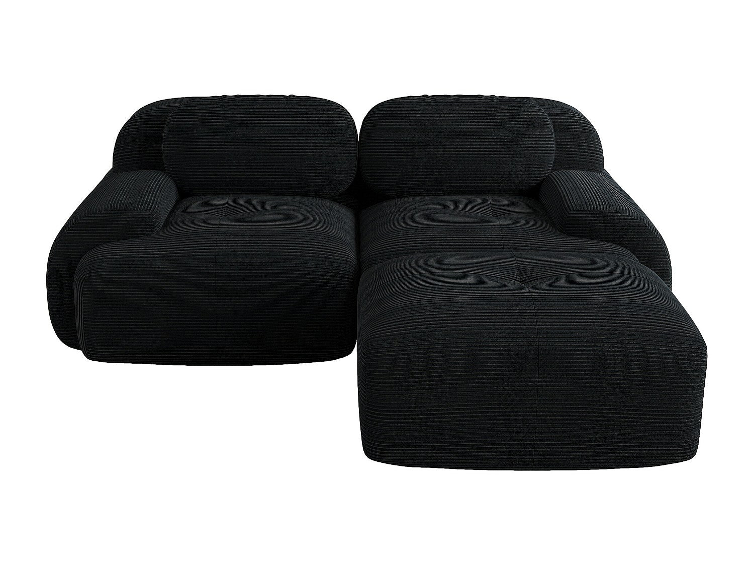Canapé modulable noir velours