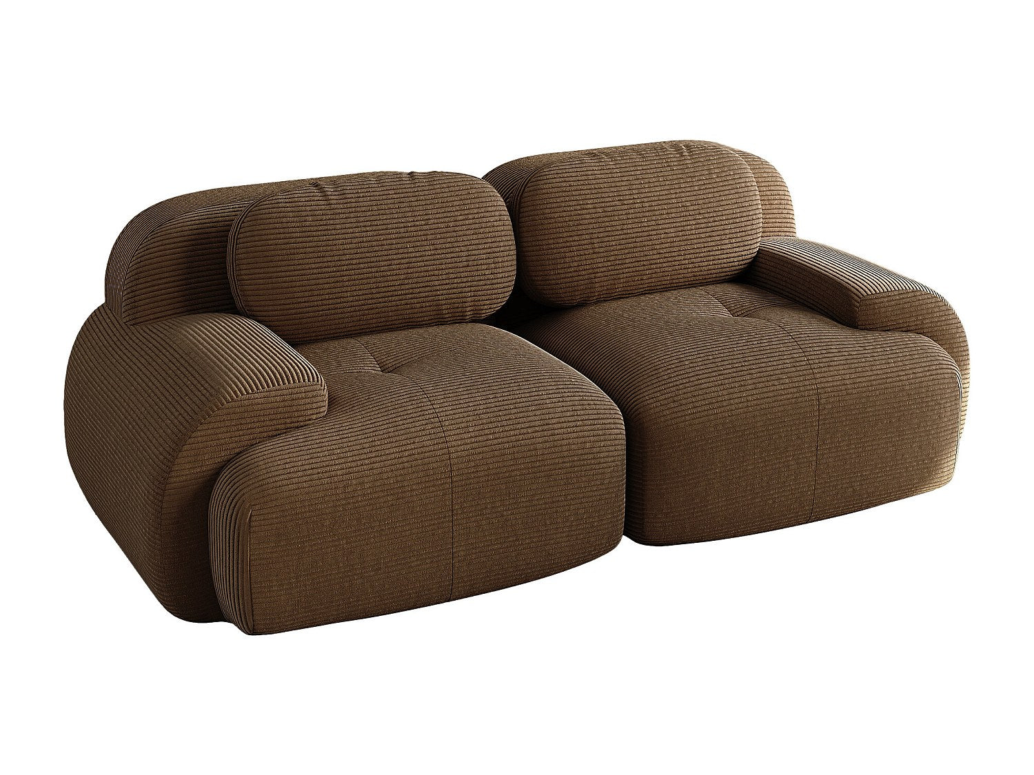 Canapé modulable marron velours
