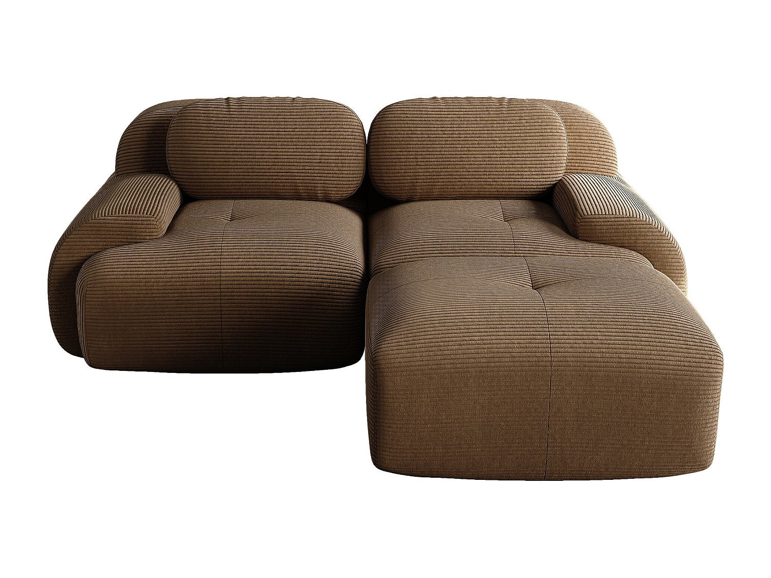 Canapé modulable marron velours