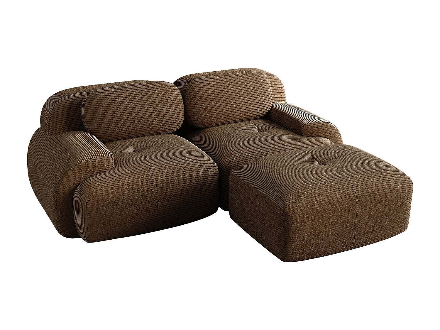Canapé modulable marron velours