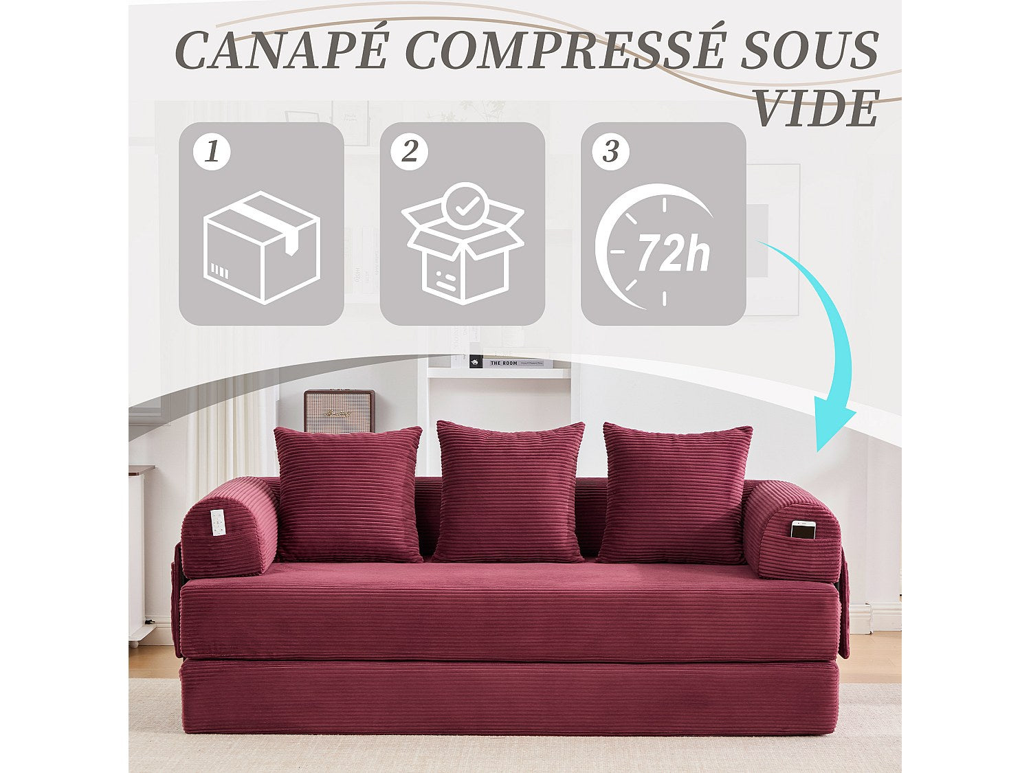 Canapé modulable tissu