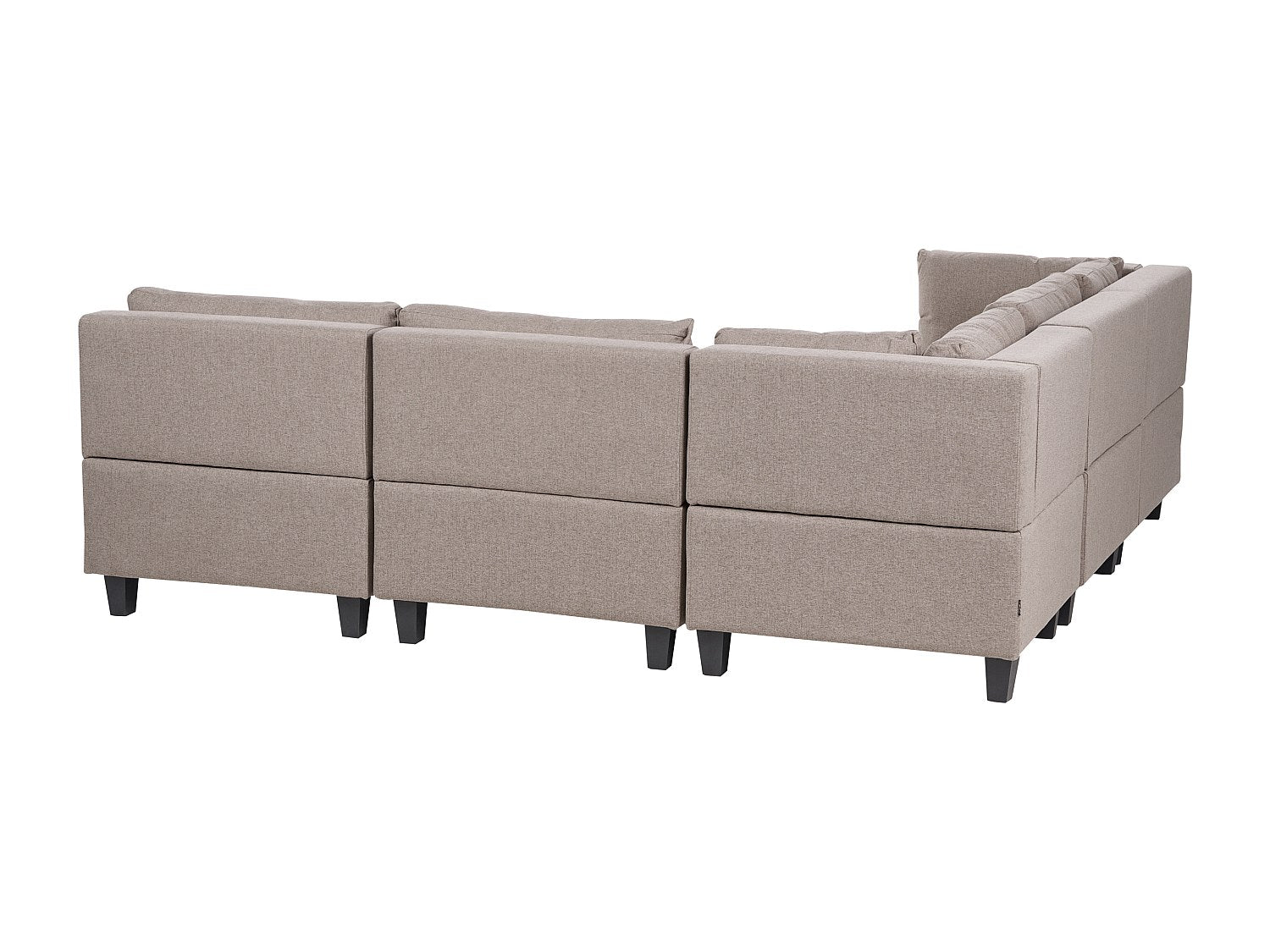 Angle pour canapé modulable 5 places marron tissu