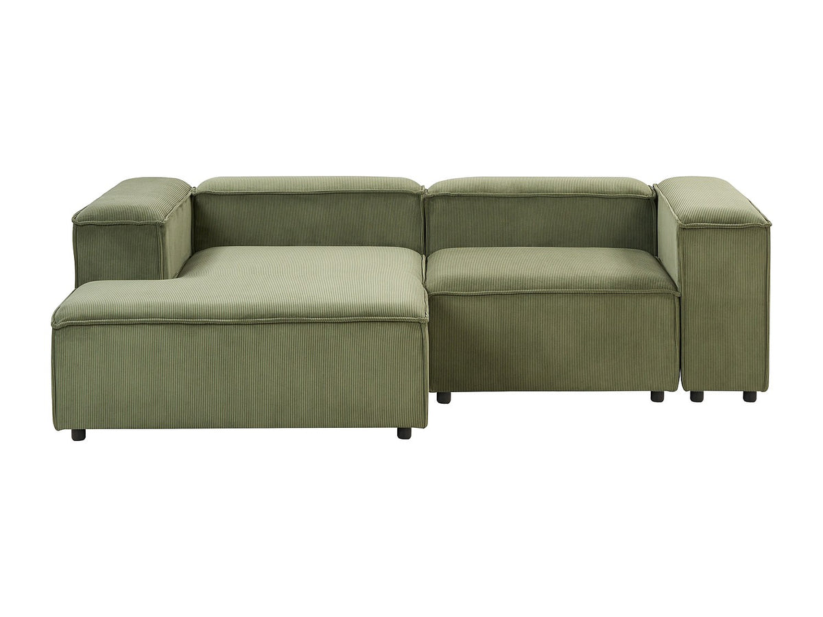 Angle pour canapé modulable 3 places vert velours