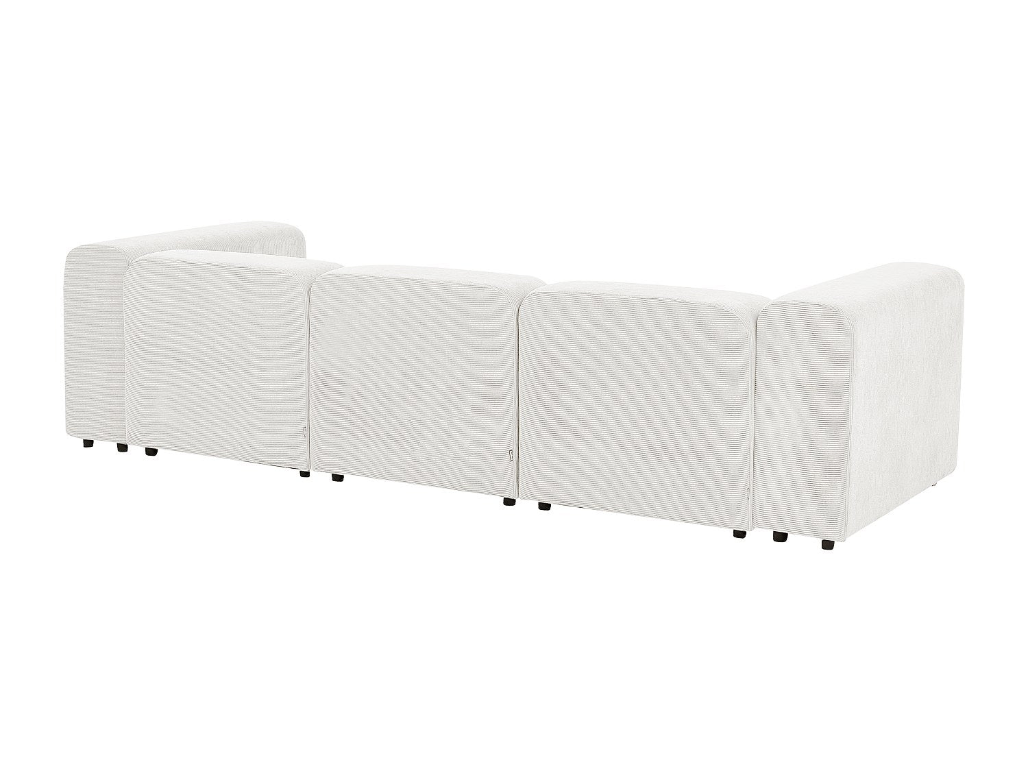 Canapé modulable 3 places blanc velours