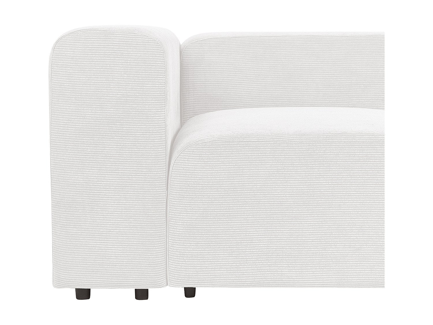 Canapé modulable 3 places blanc velours