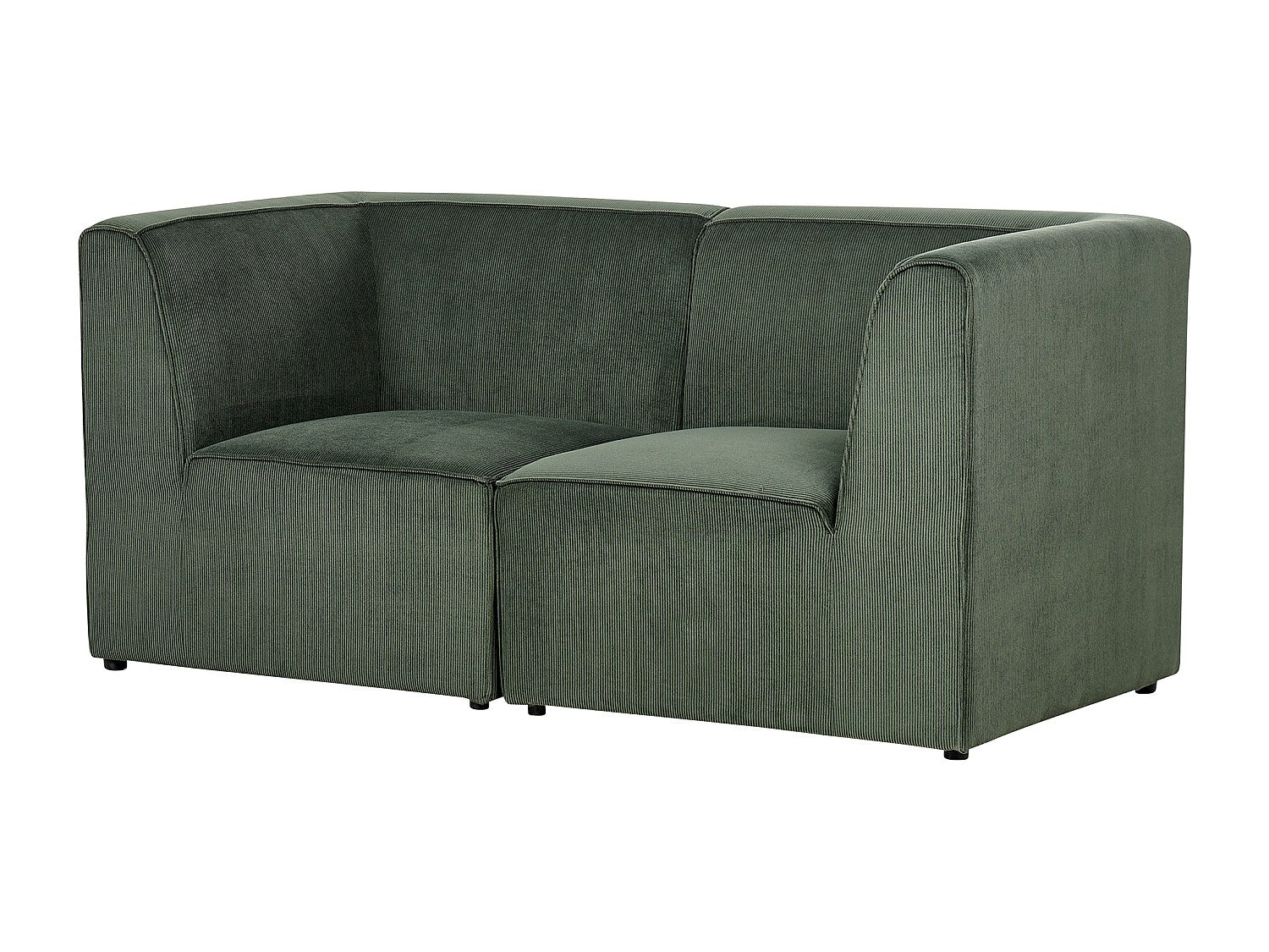 Canapé modulable 2 places vert velours