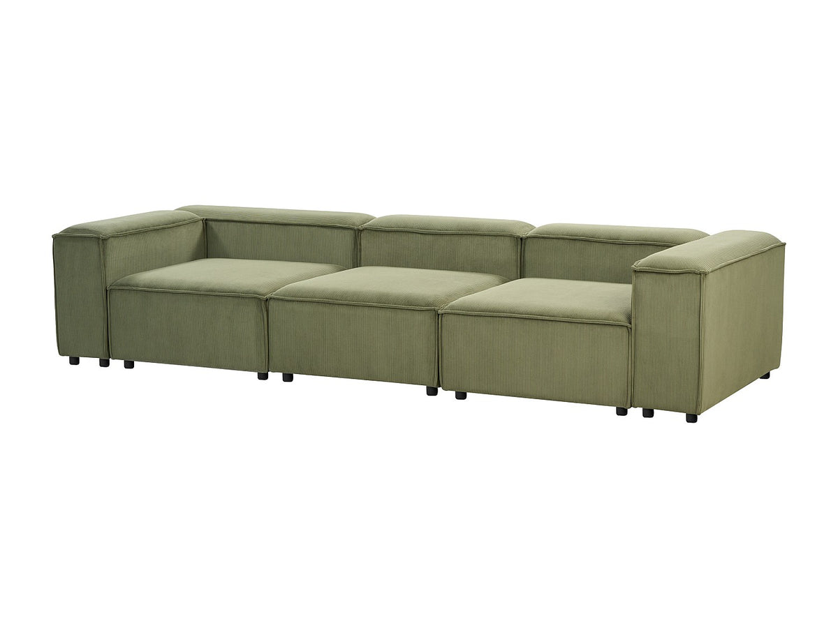 Canapé modulable 3 places vert velours