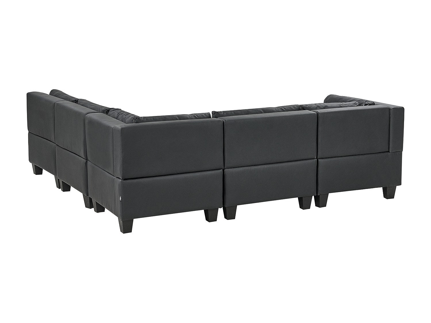 Angle pour canapé modulable 5 places noir simili cuir