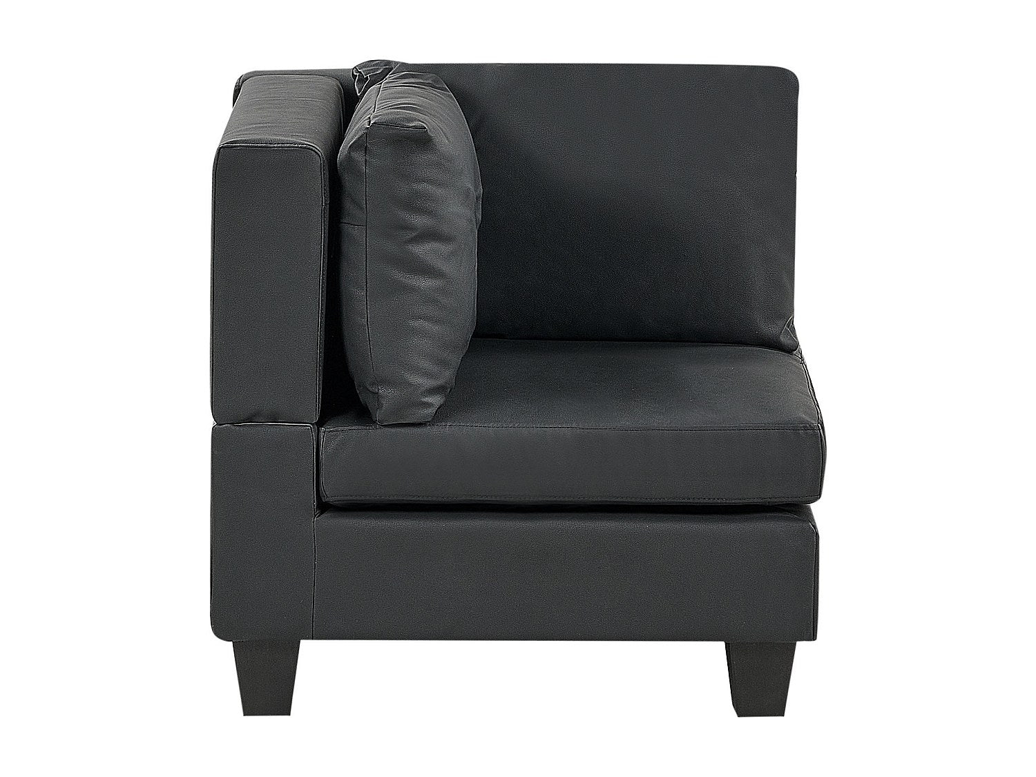Angle pour canapé modulable 5 places noir simili cuir