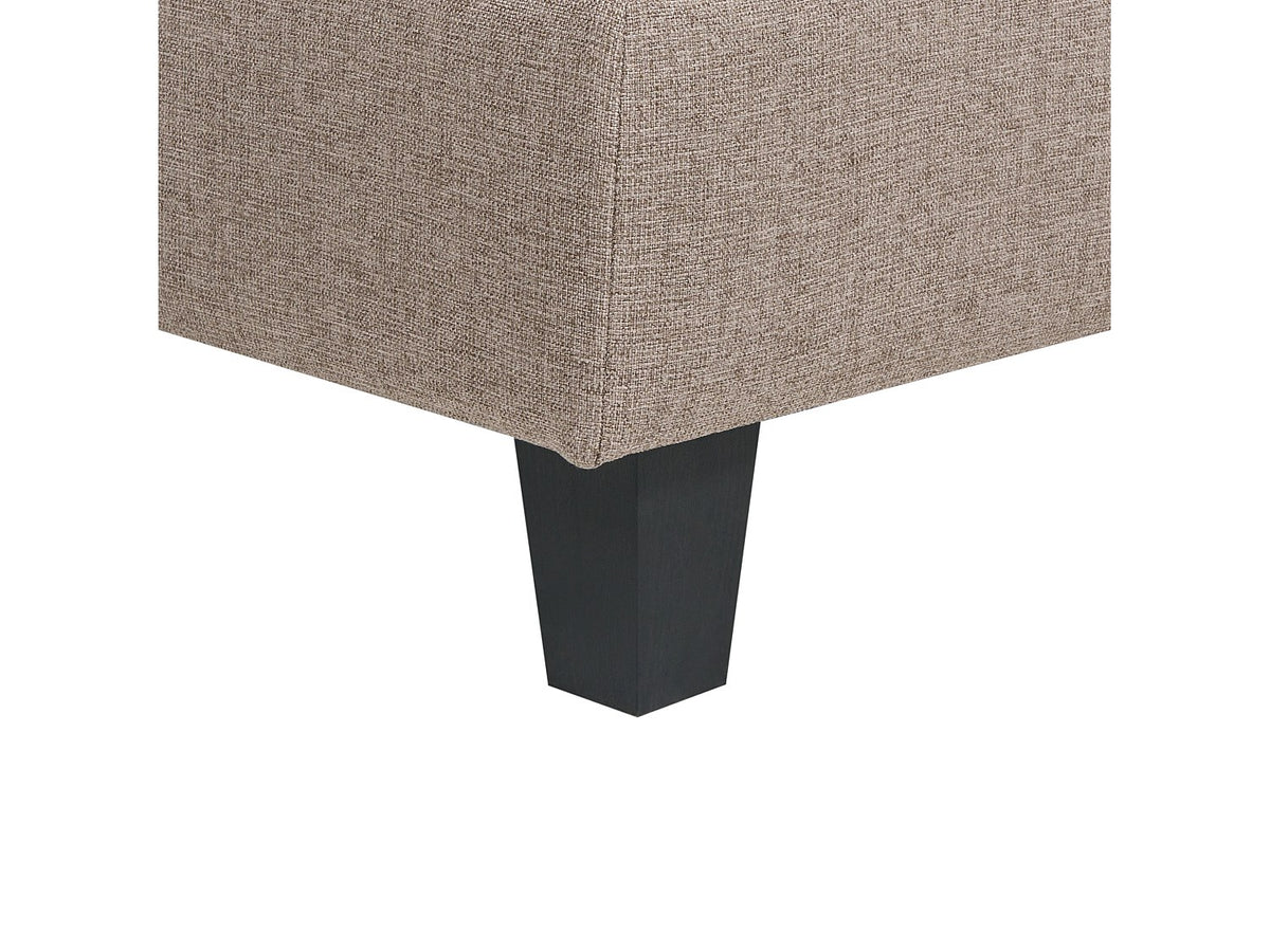 Angle pour canapé modulable 4 places marron tissu
