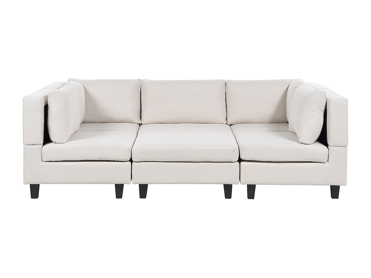 Canapé modulable 5 places beige tissu