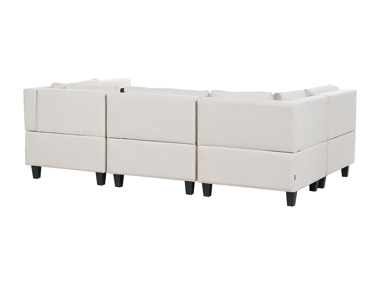 Canapé modulable 5 places beige tissu