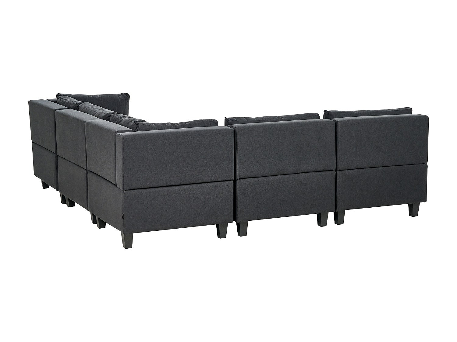 Angle pour canapé modulable 5 places noir tissu