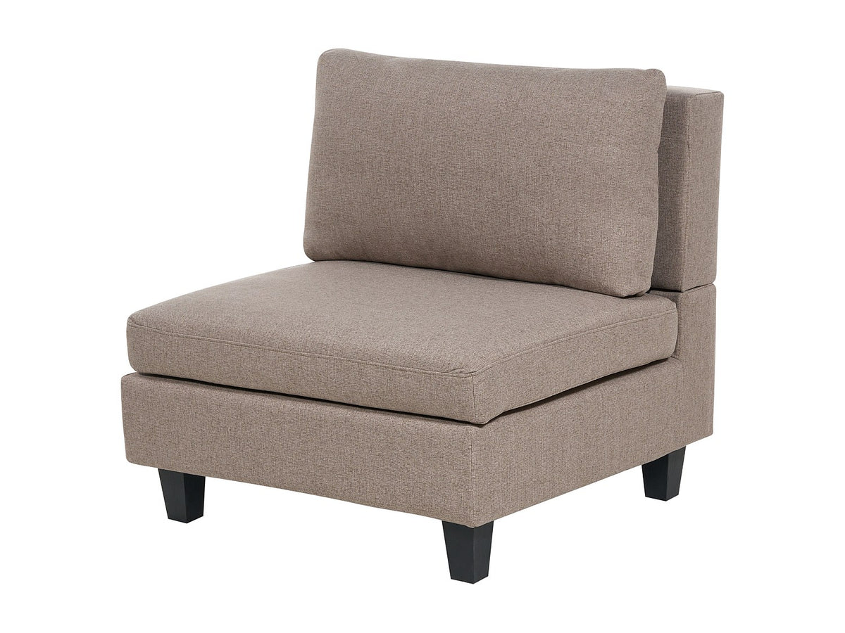 Angle pour canapé modulable 5 places marron tissu