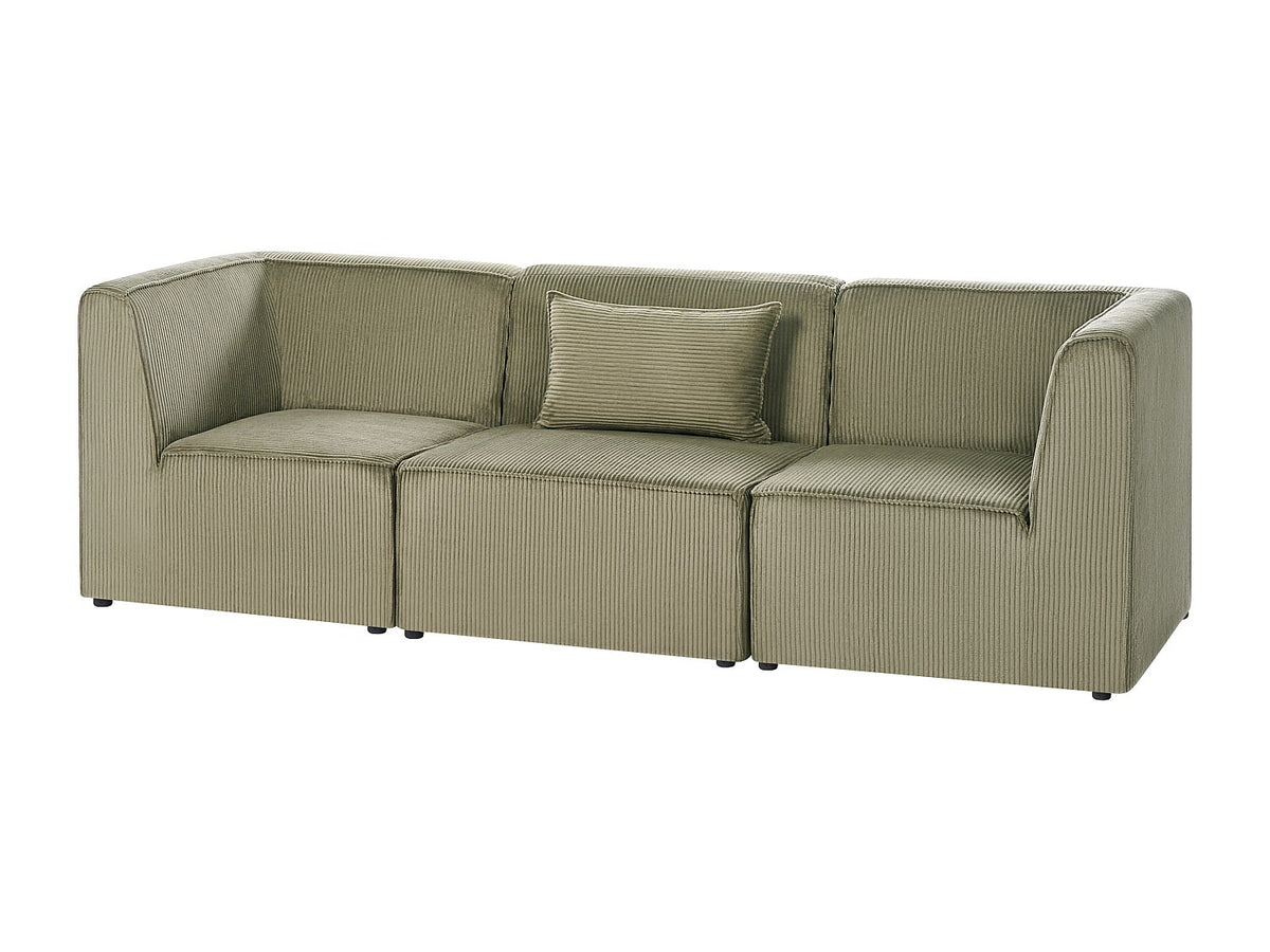 Canapé modulable 3 places vert velours