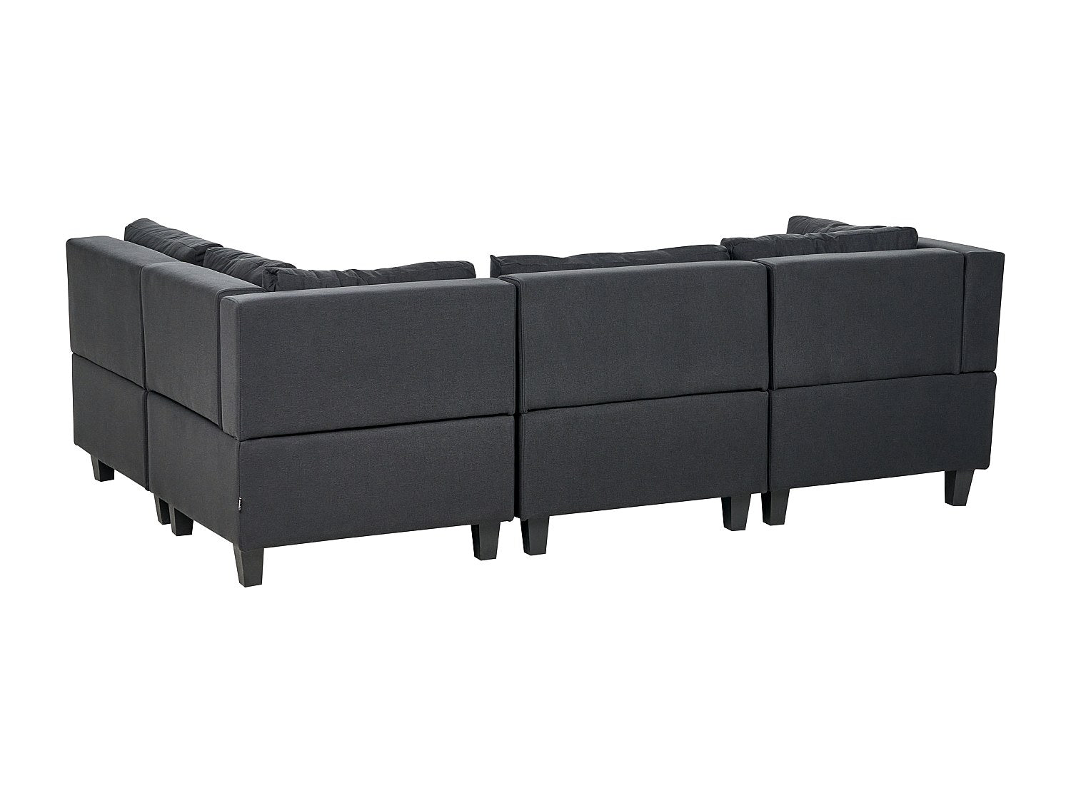 Angle pour canapé modulable 4 places noir tissu