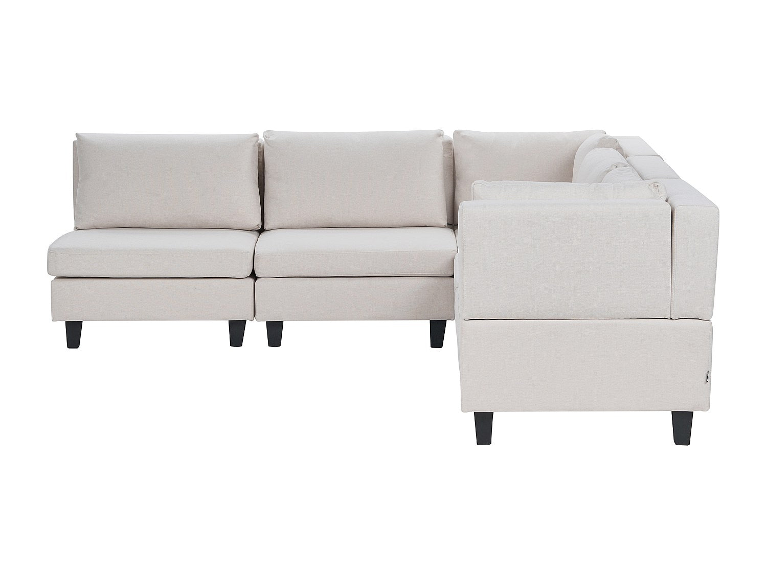 Angle pour canapé modulable 5 places beige tissu