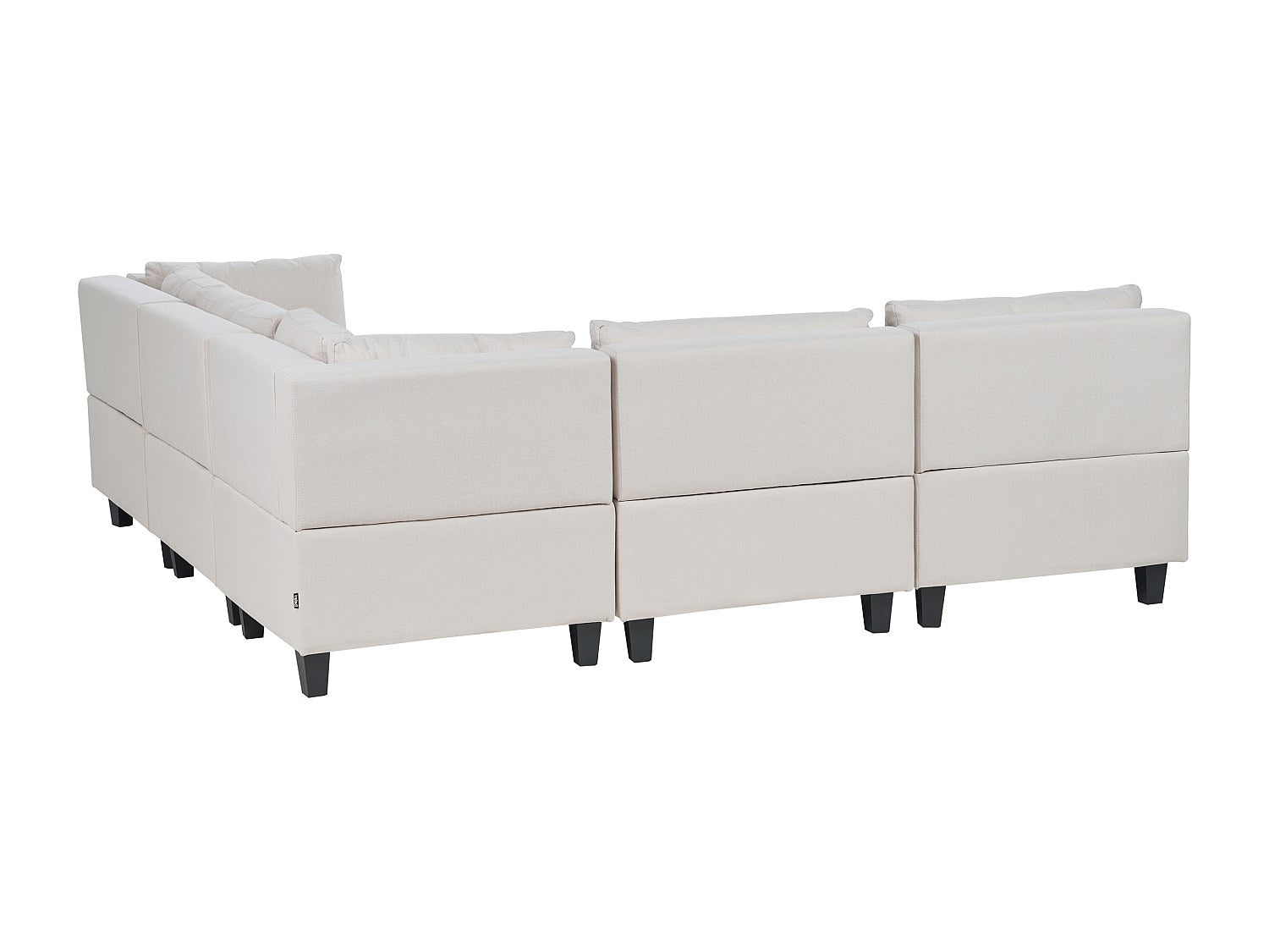 Angle pour canapé modulable 5 places beige tissu