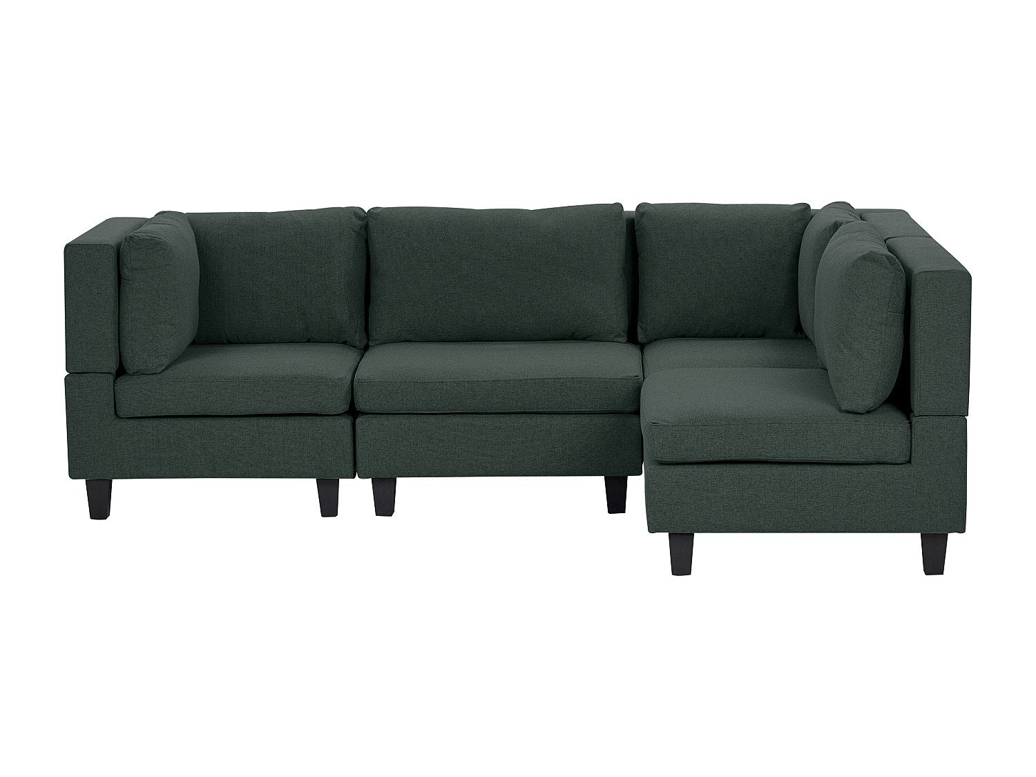Angle pour canapé modulable 4 places vert tissu