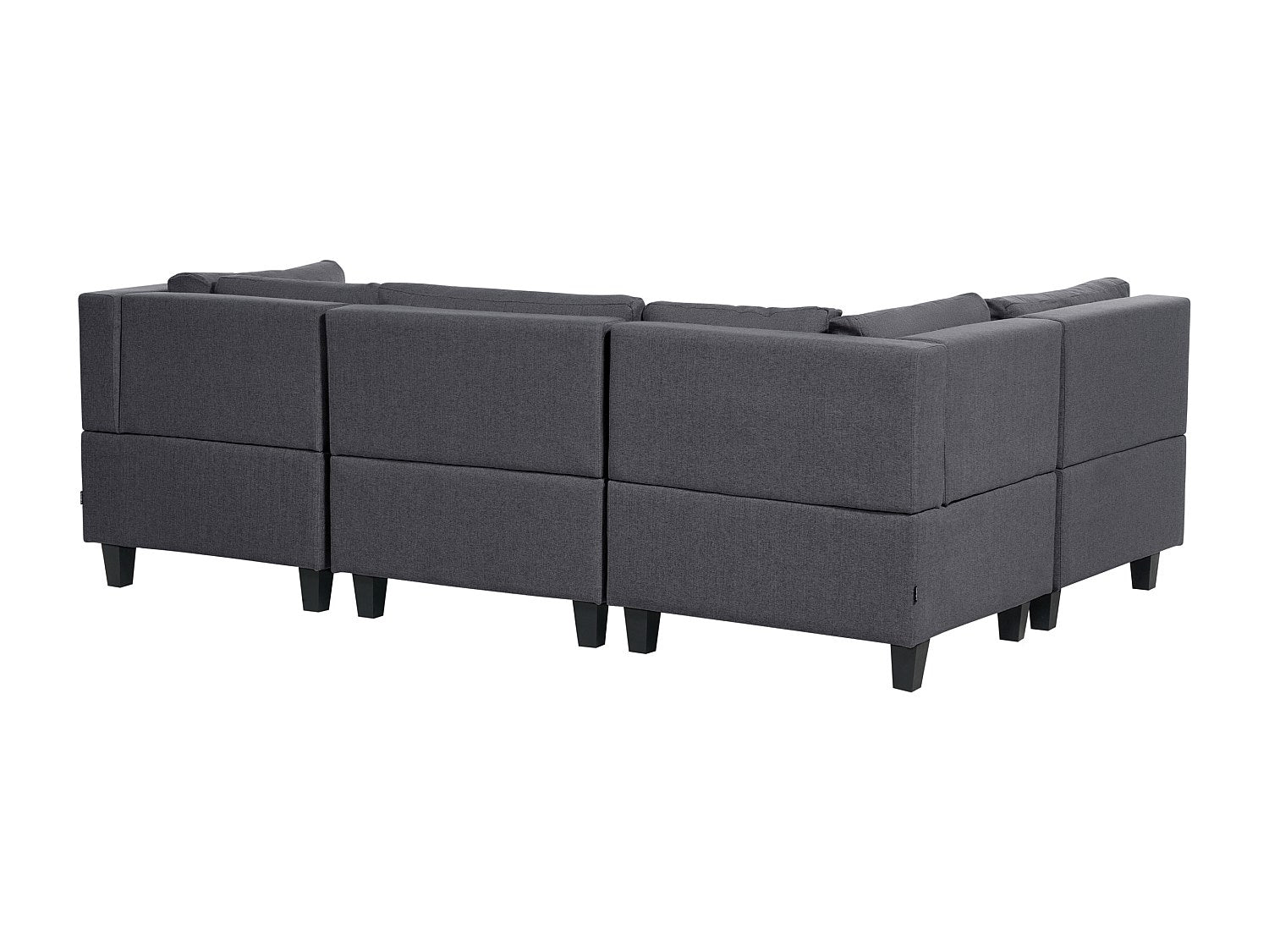 Canapé modulable 5 places gris tissu