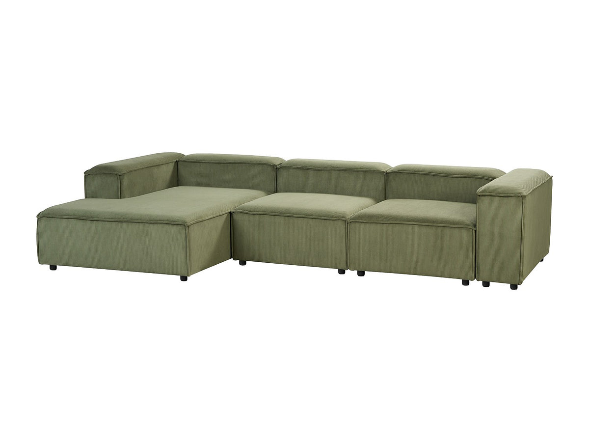 Angle pour canapé modulable 4 places vert velours