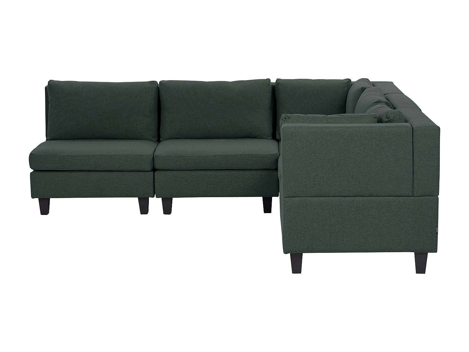 Angle pour canapé modulable 5 places vert tissu