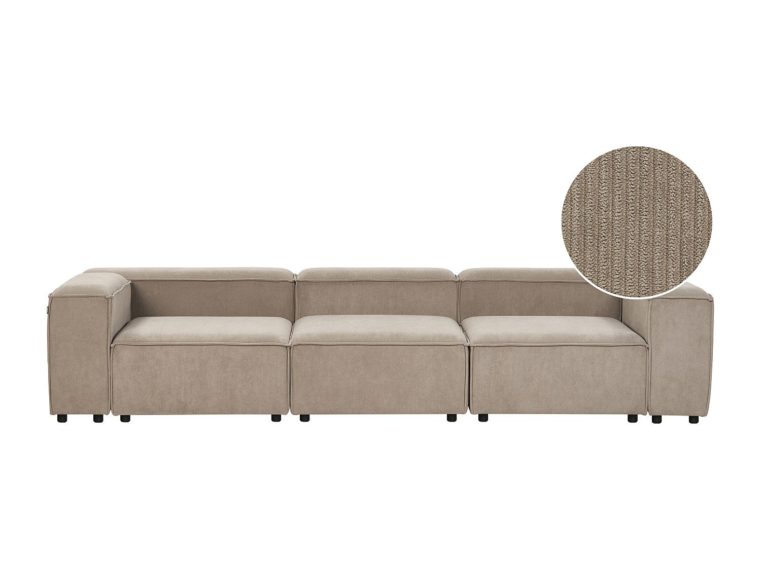 Canapé modulable 3 places marron velours