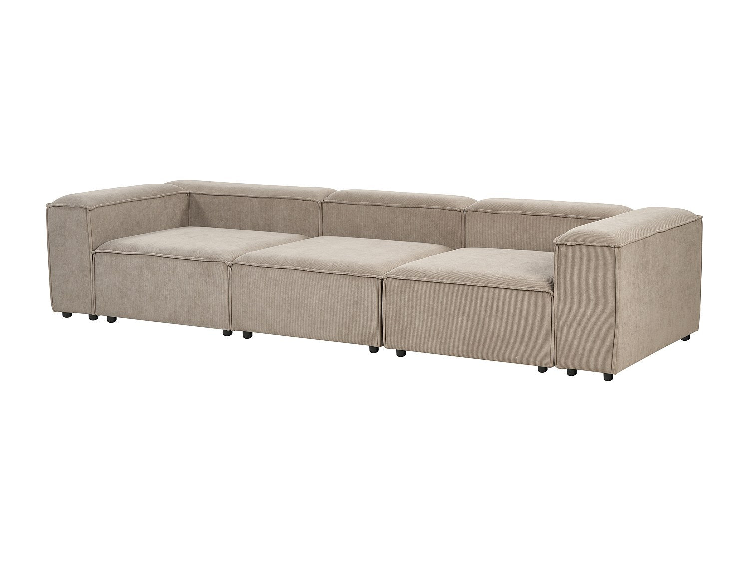 Canapé modulable 3 places marron velours