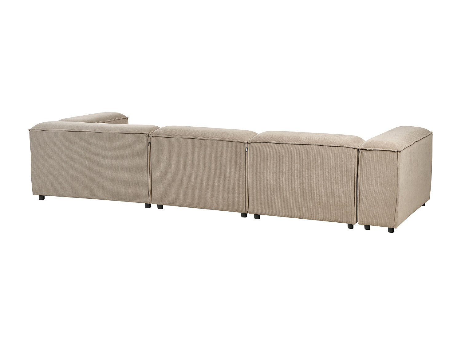 Canapé modulable 3 places marron velours