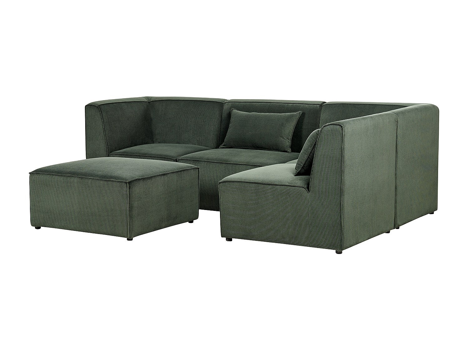 Angle pour canapé modulable 4 places vert velours