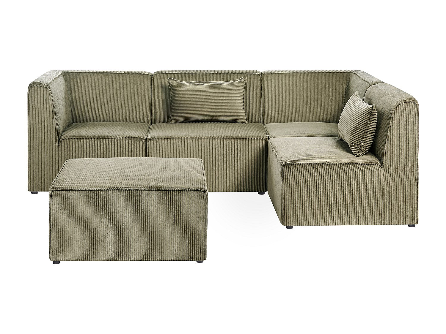 Angle pour canapé modulable 4 places vert velours