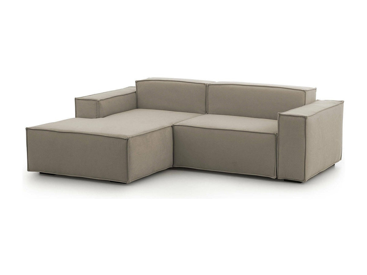 Canapé modulable 2 places gris tissu