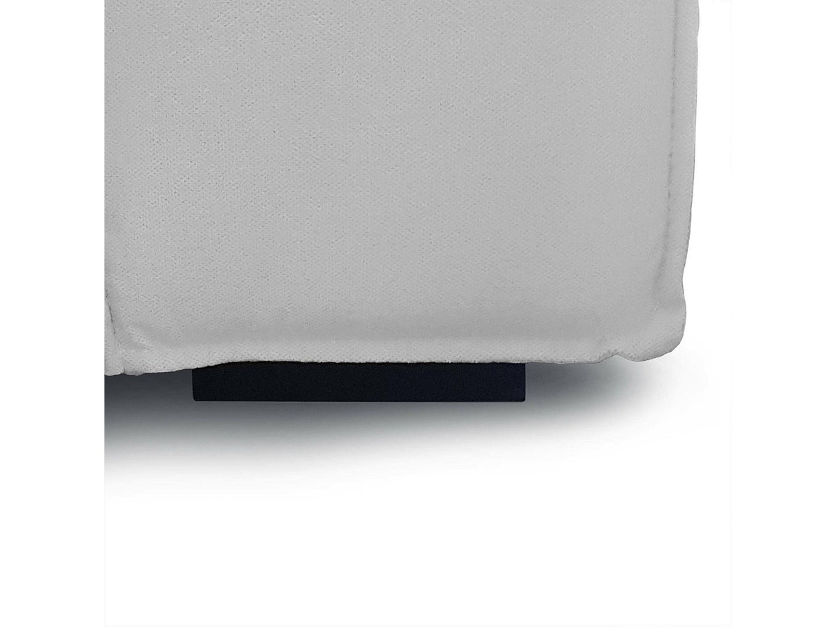 Canapé modulable 4 places gris tissu