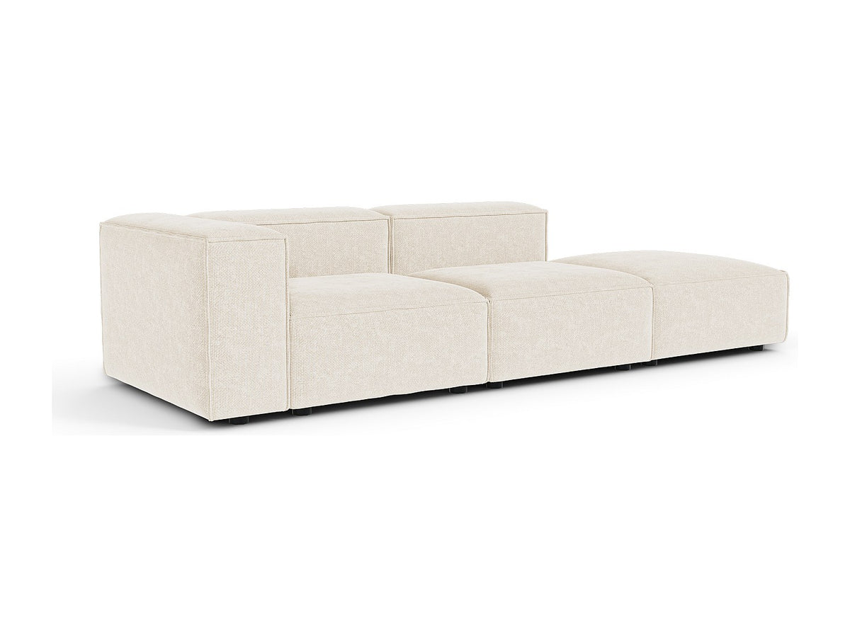Canapé modulable 5 places beige velours