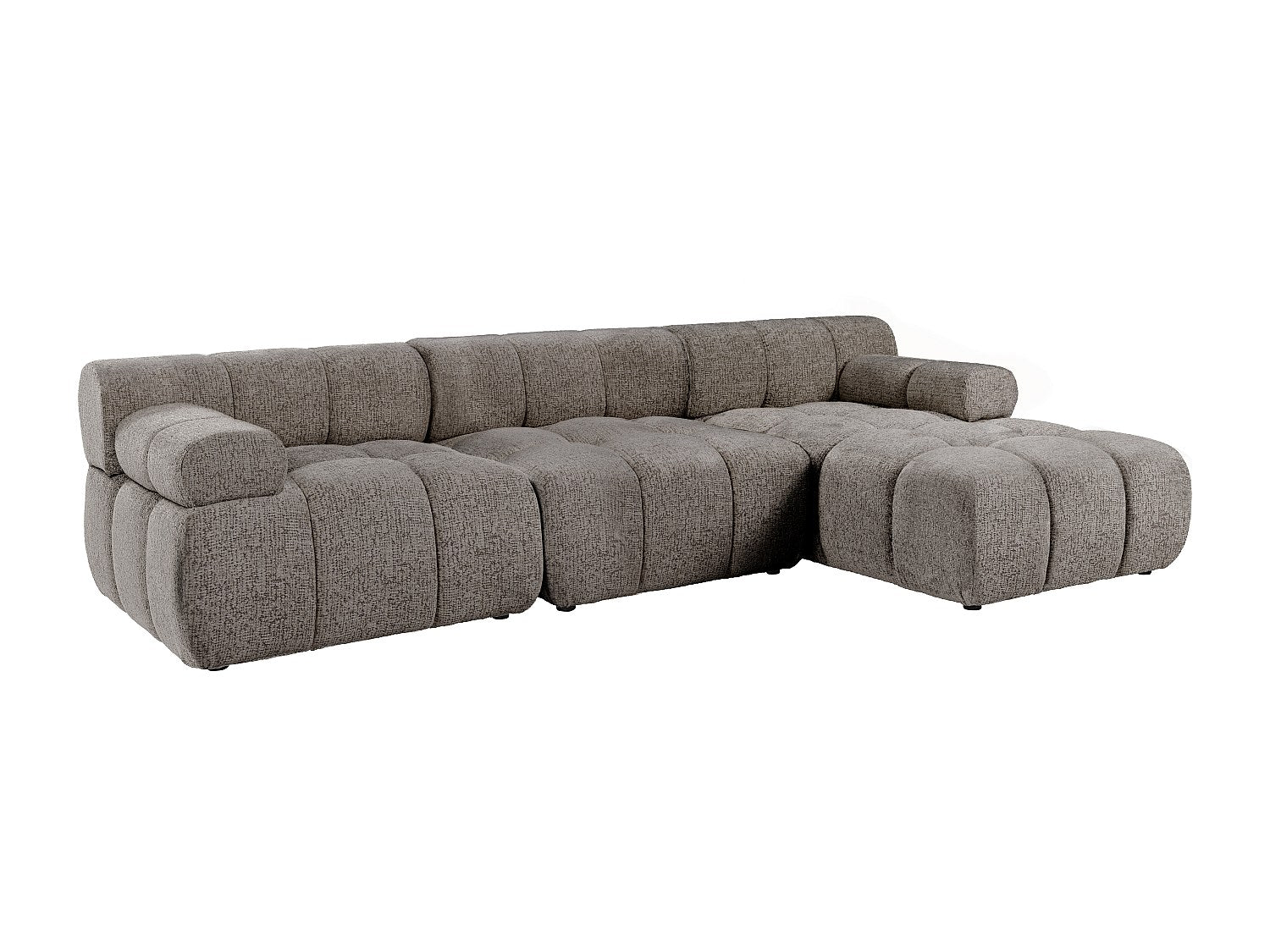Canapé modulable taupe tissu