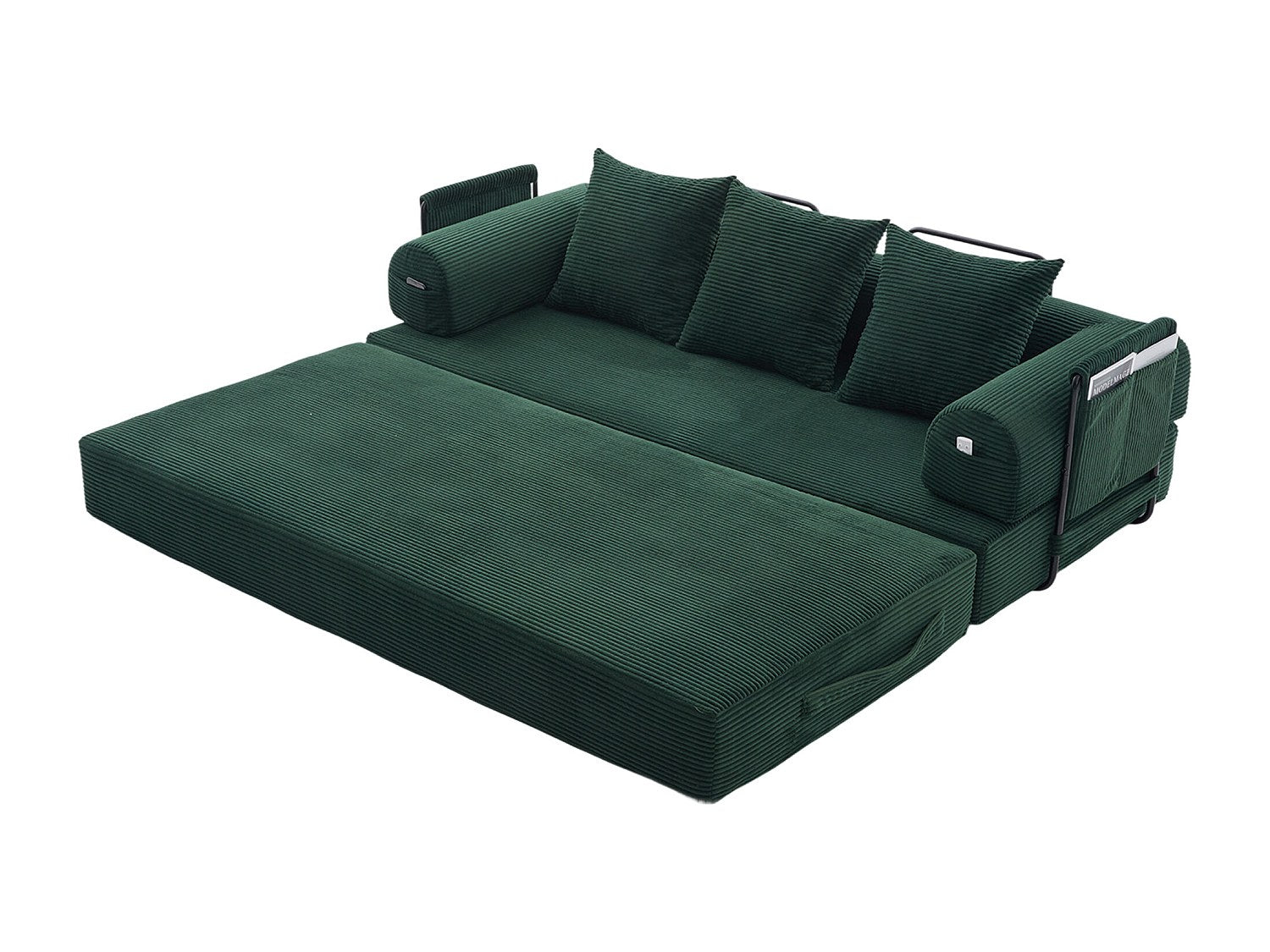 Canapé modulable vert tissu