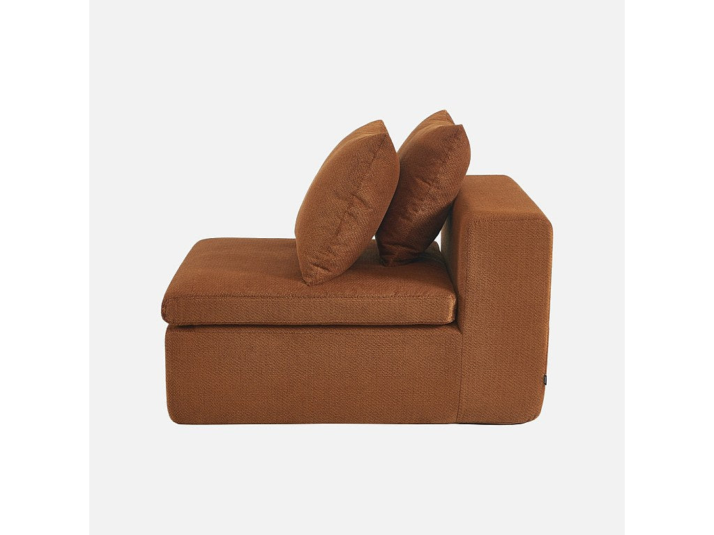 Canapé modulable orange tissu