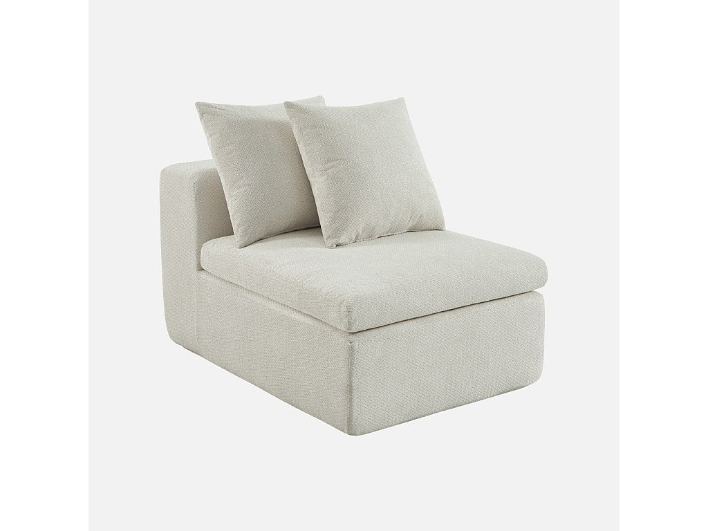 Canapé modulable blanc tissu