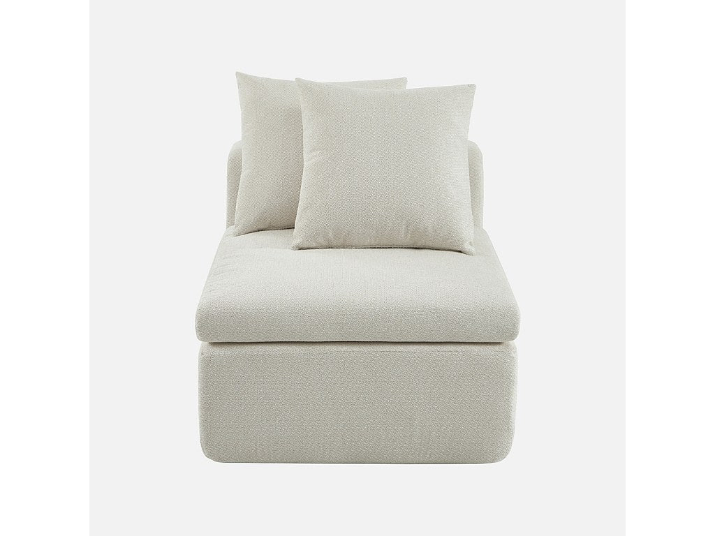 Canapé modulable blanc tissu